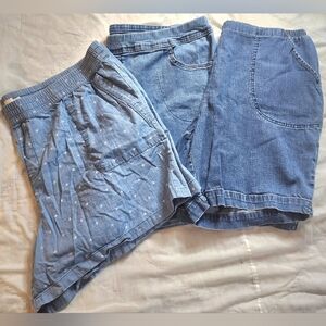 3 Pairs Of Denim Shorts Size 2xl
